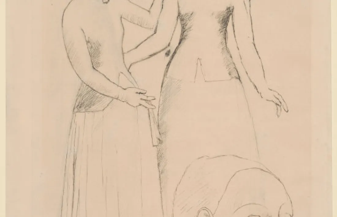 ‘Pageses d’Andorra’ (llapis, tinta i carbonet sobre paper, 1906).