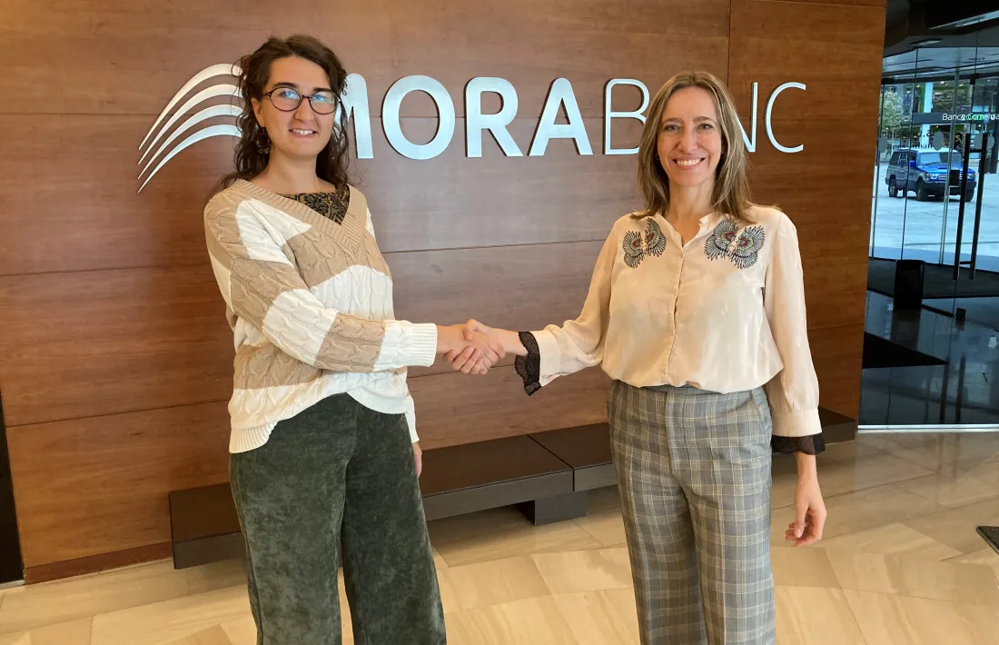 Maria Navarro, presidenta de CDL i Mireia Maestre, directora d’ESG, Relacions Institucionals i amb Accionistes de MoraBanc.