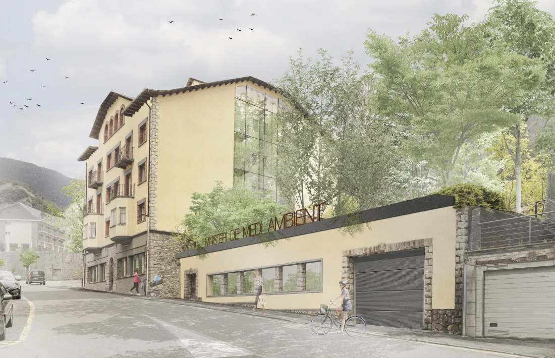 Recreació de com serà l'exterior de l'edifici.