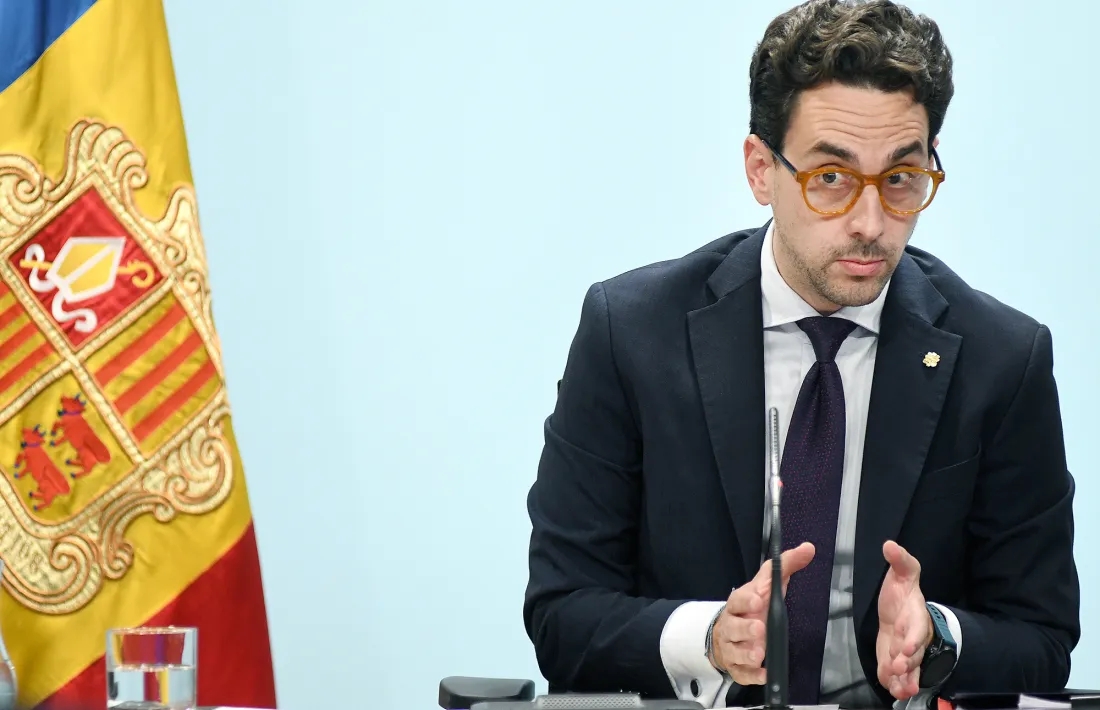 Guillem Casal durant la roda de premsa per exposar els principals punts tractats pel Consell de ministres.