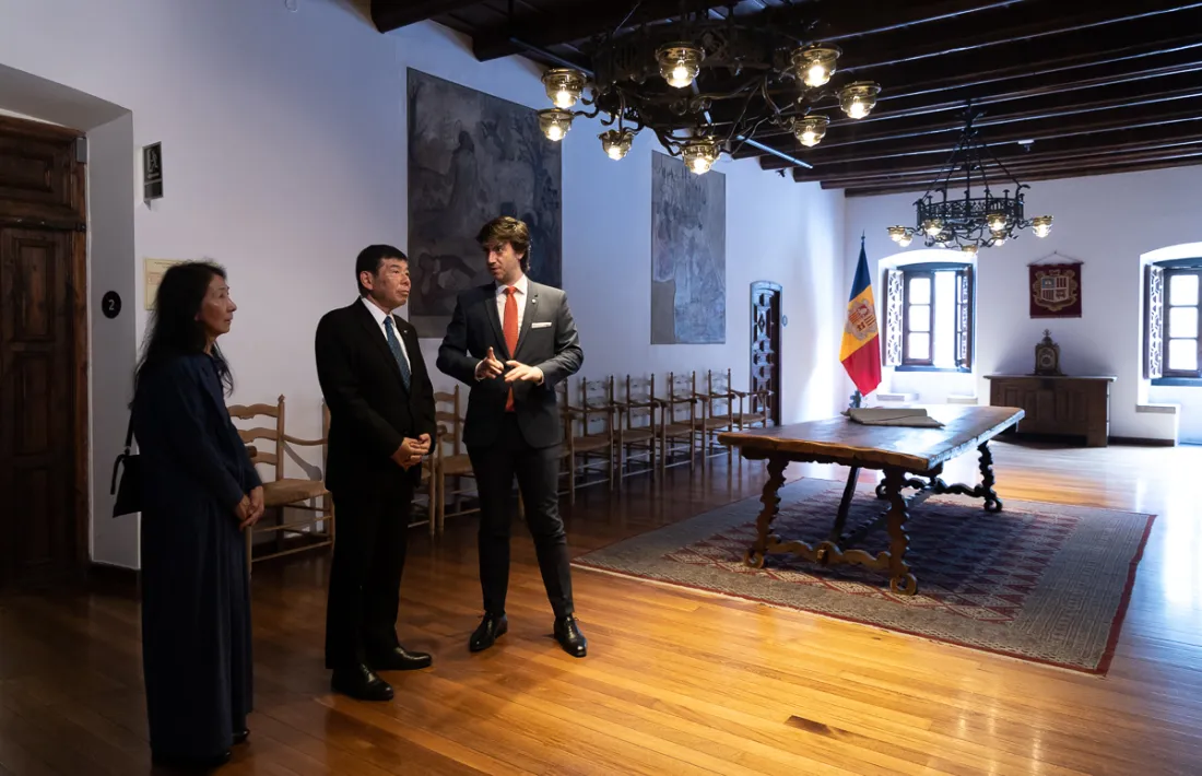 Kunio Mikuriya i Ensenyat a Casa de la Vall.