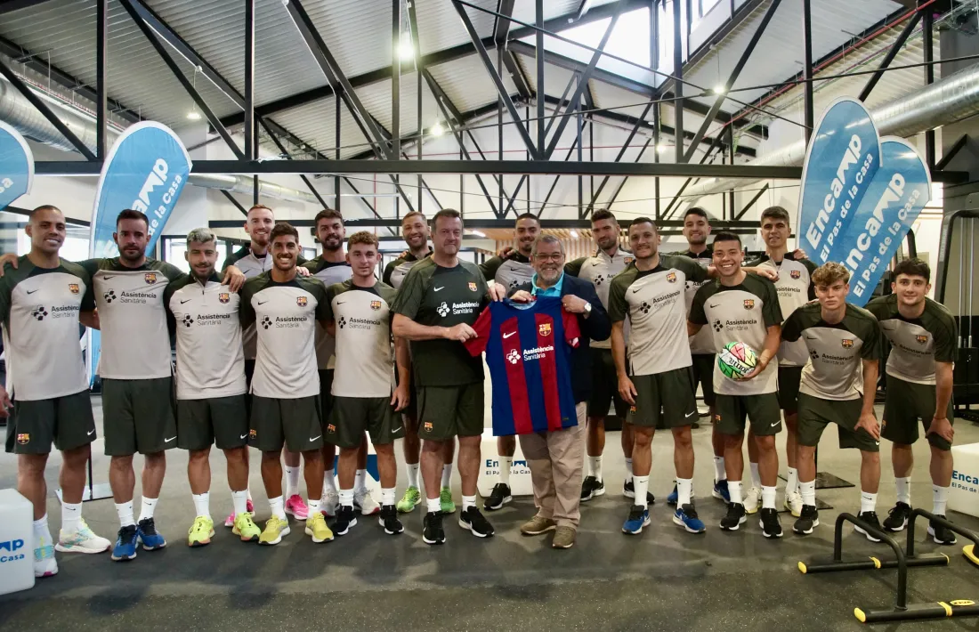 El primer equip de la secció de futbol sala del Barça, a Encamp.