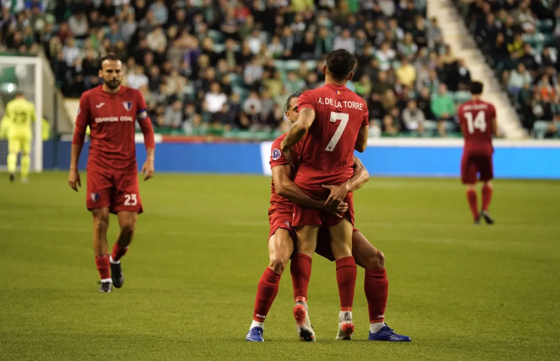 De la Torre celebra l’únic gol.