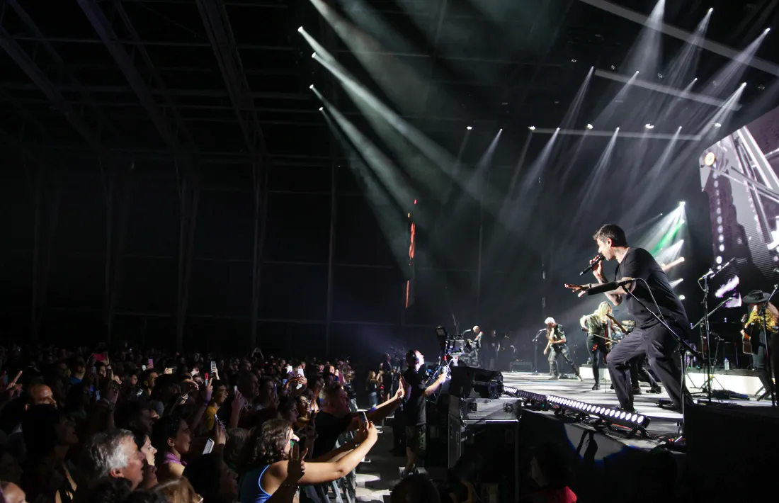 Melendi, durant el concert, ahir a Andorra la Vella.