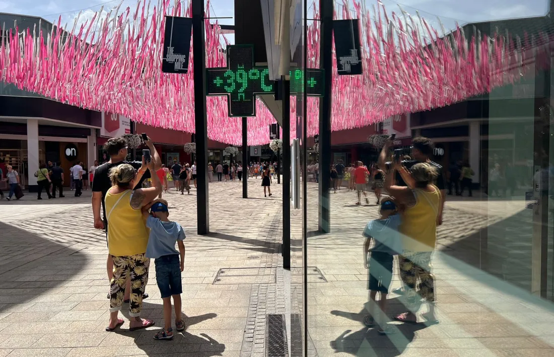 La temperatura dels termòmetres al carrer es va enfilar fins als 39 graus a Meritxell.