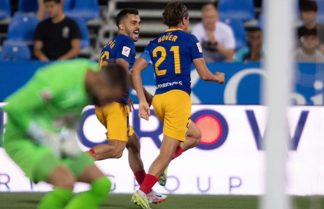 Rubén Bover va marcar el gol del triomf contra el Leganés.