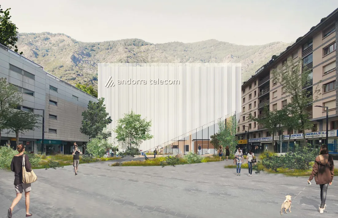 Imatge de la futura seu d'Andorra Telecom.