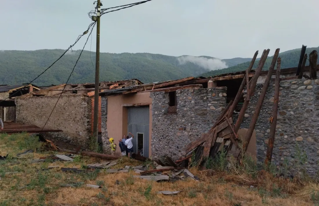 Una altra imatge dels danys. 