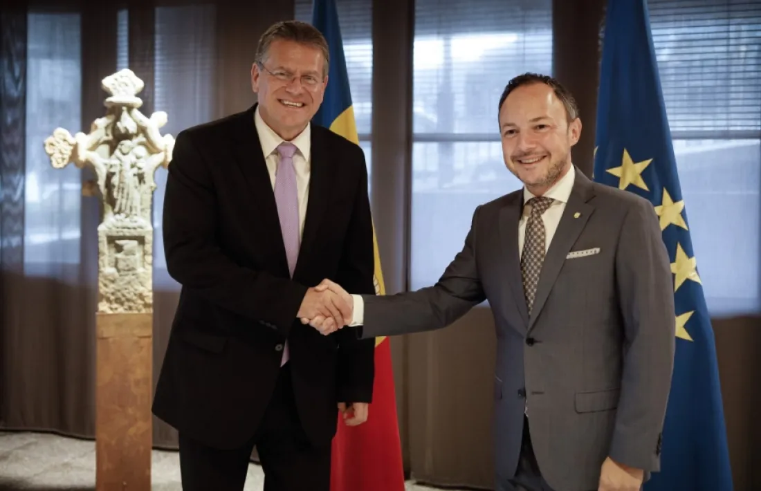 Šefčovič i Espot en una trobada anterior.