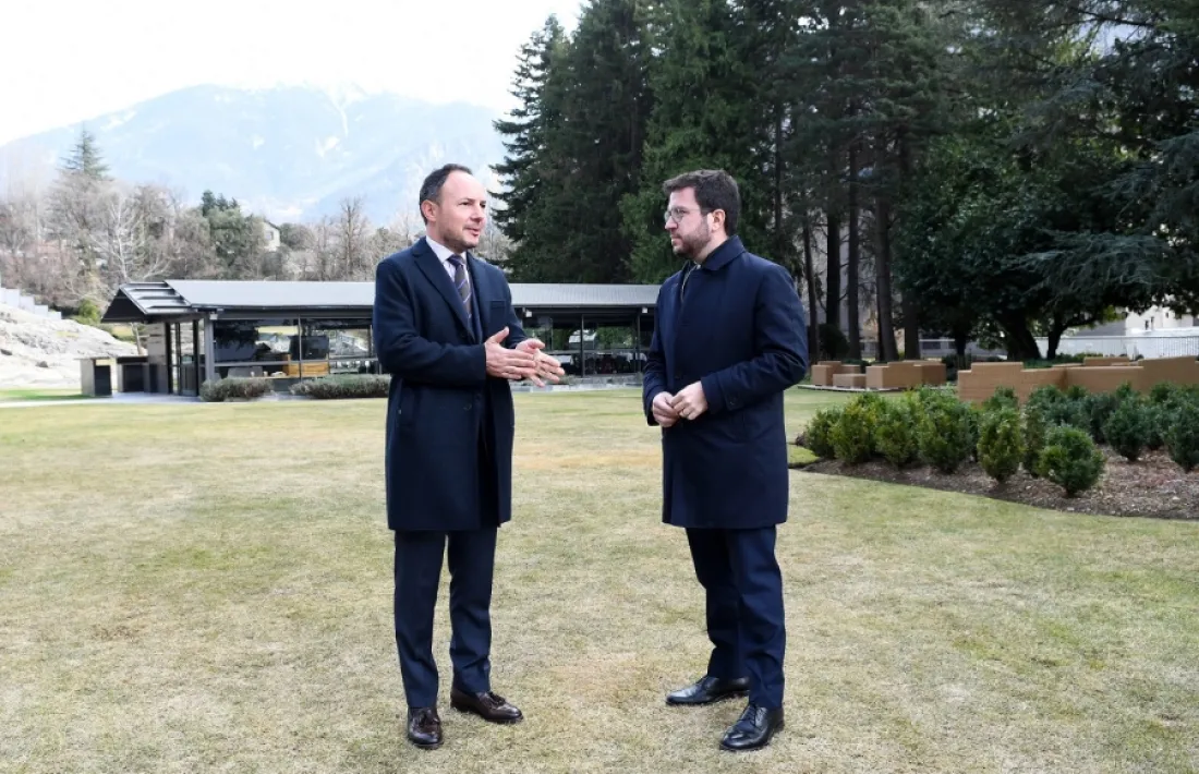 Espot i Aragonès durant la darrera visita del president català a Andorra.