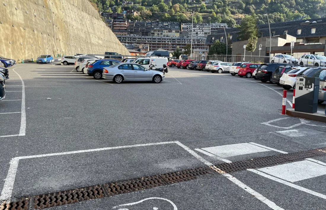 L'aparcament del Falgueró d'Escaldes-Engordany.