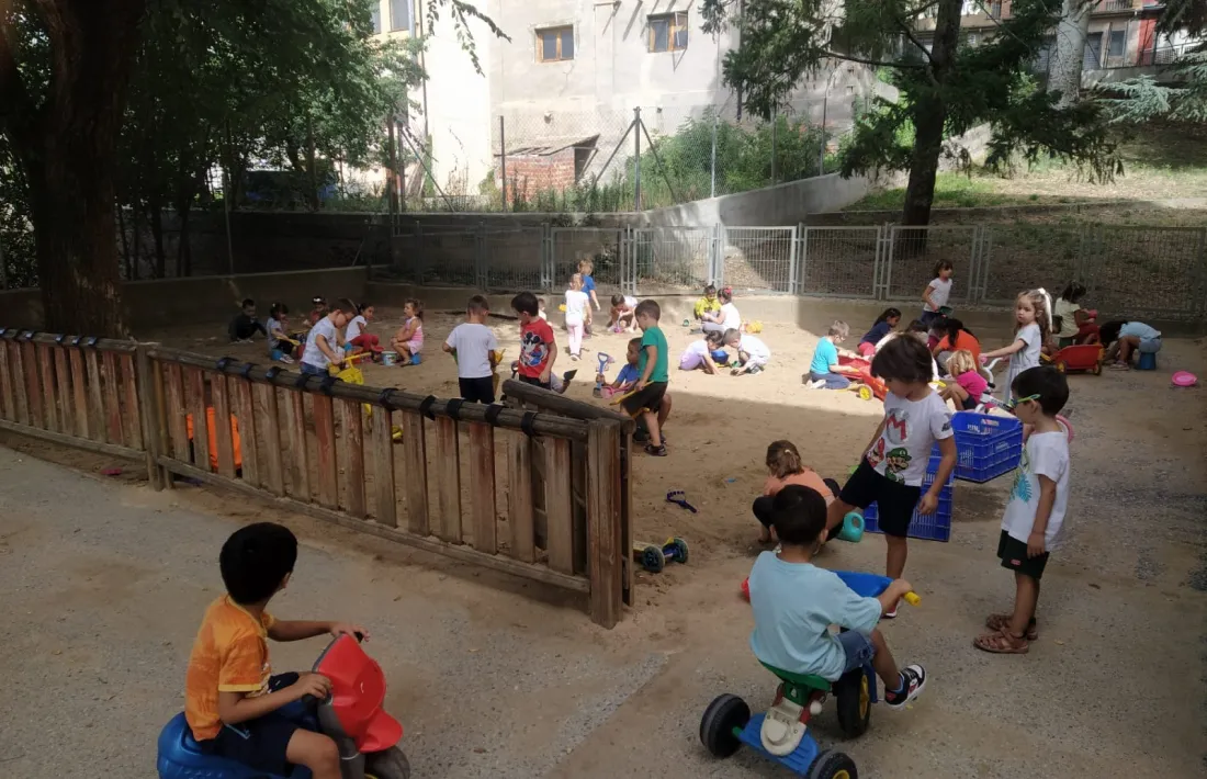 A l'escola Albert Vives. 