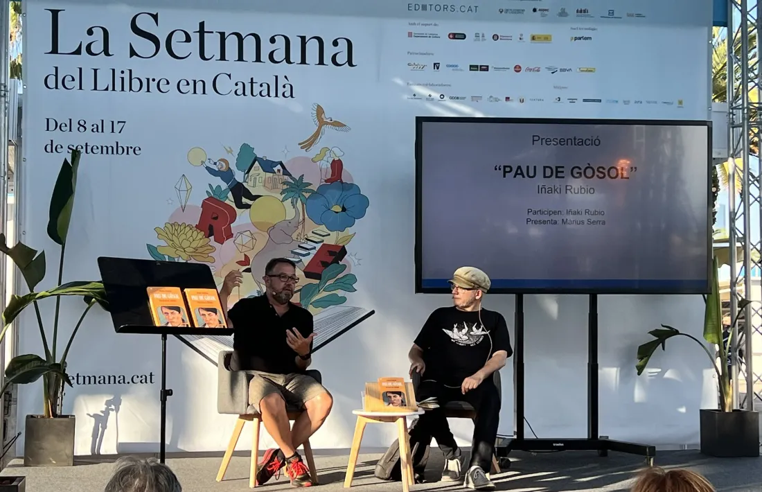 La intervenció de l’escriptor andorrà a la Setmana del llibre en català, al Moll de la Fusta. 