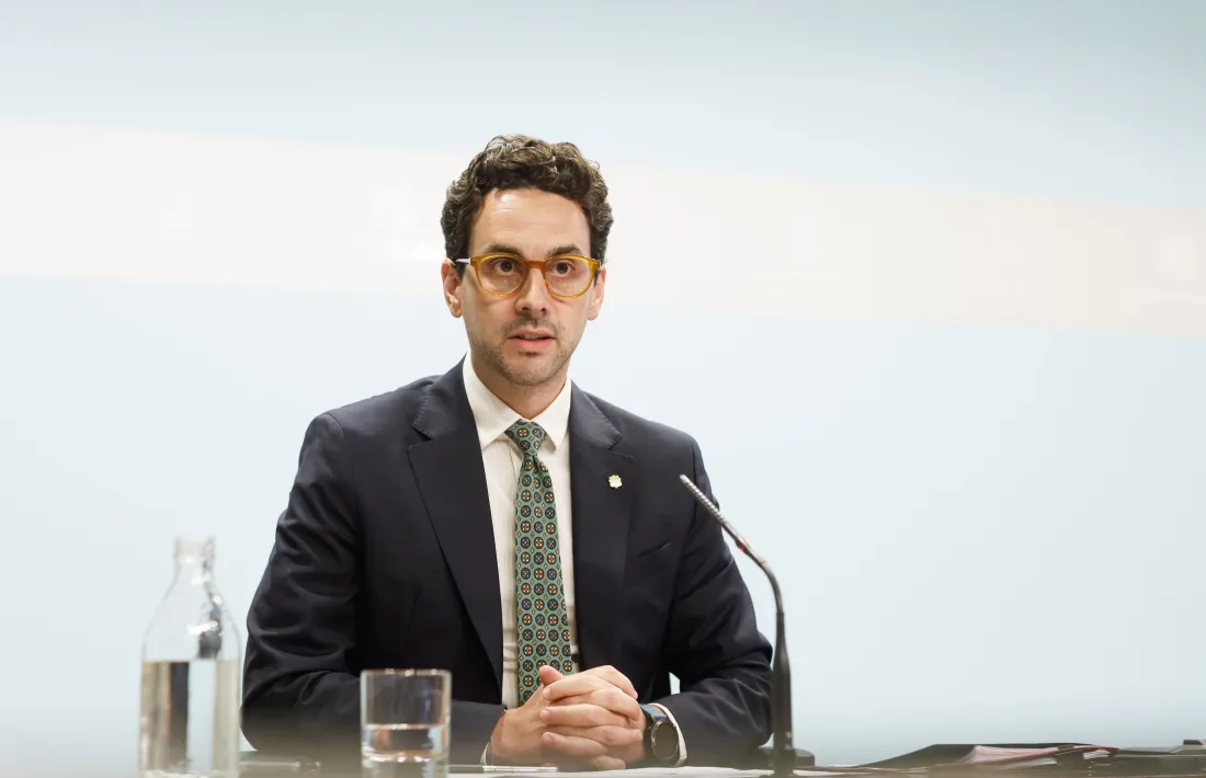 Guillem Casal, en roda de premsa per exposar els acords del Consell de ministres.