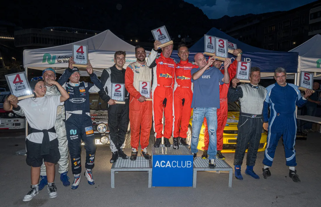 El podi de Velocitat del 52è Ral·li d’Andorra Històric va estar liderat per Joan Vinyes.