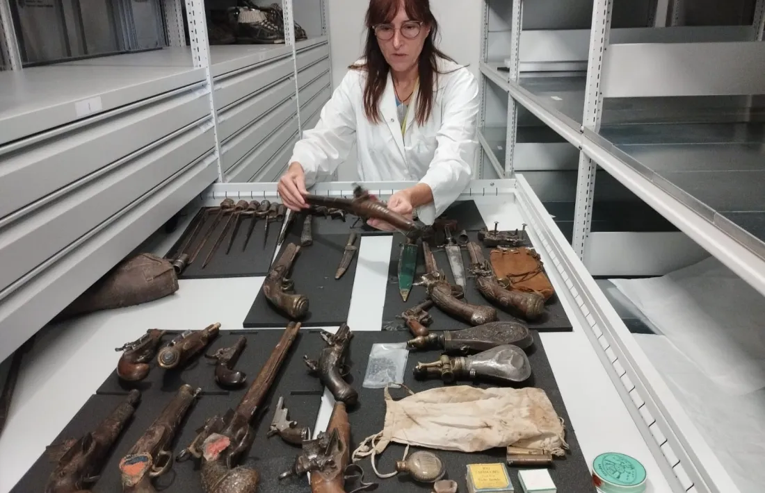 Els dipòsits climatitzats on es conserven els fons de casa Rossell al Rosaleda.