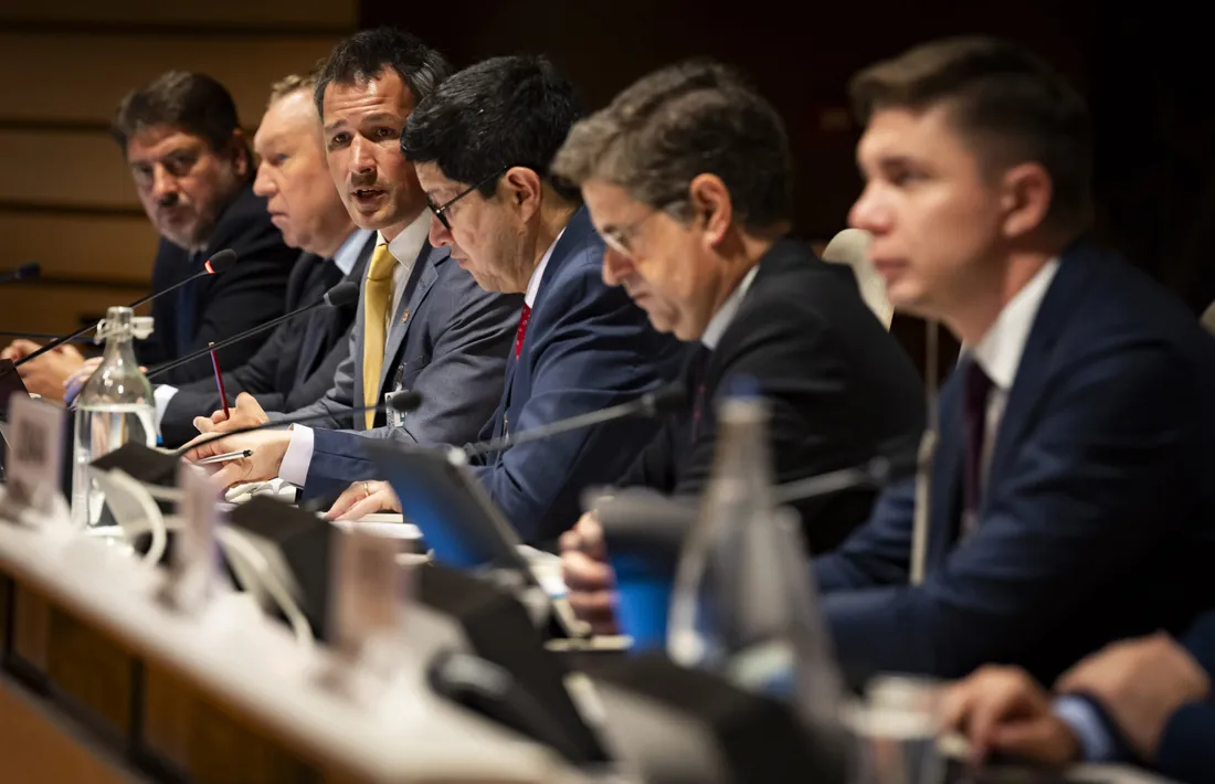 El cònsol major, David Astrié, al Forum of Mayors.