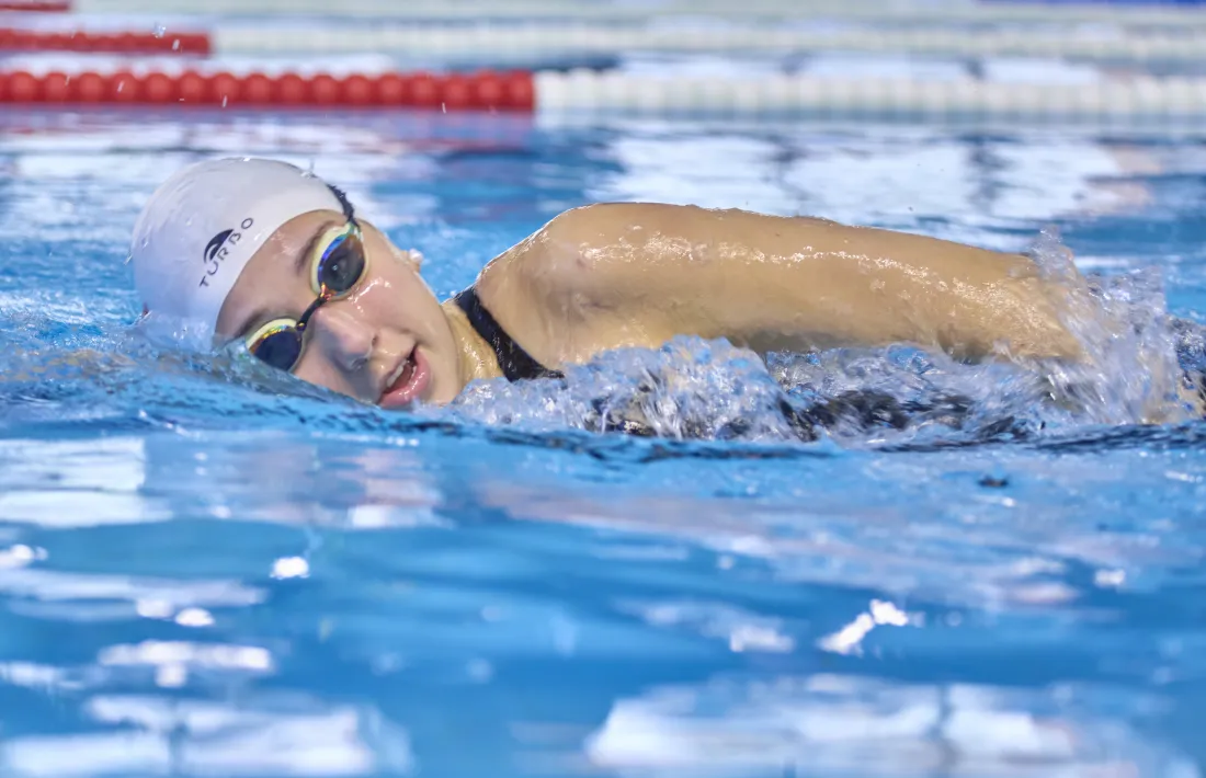 Tresa Vergés, a la piscina del Serradells.