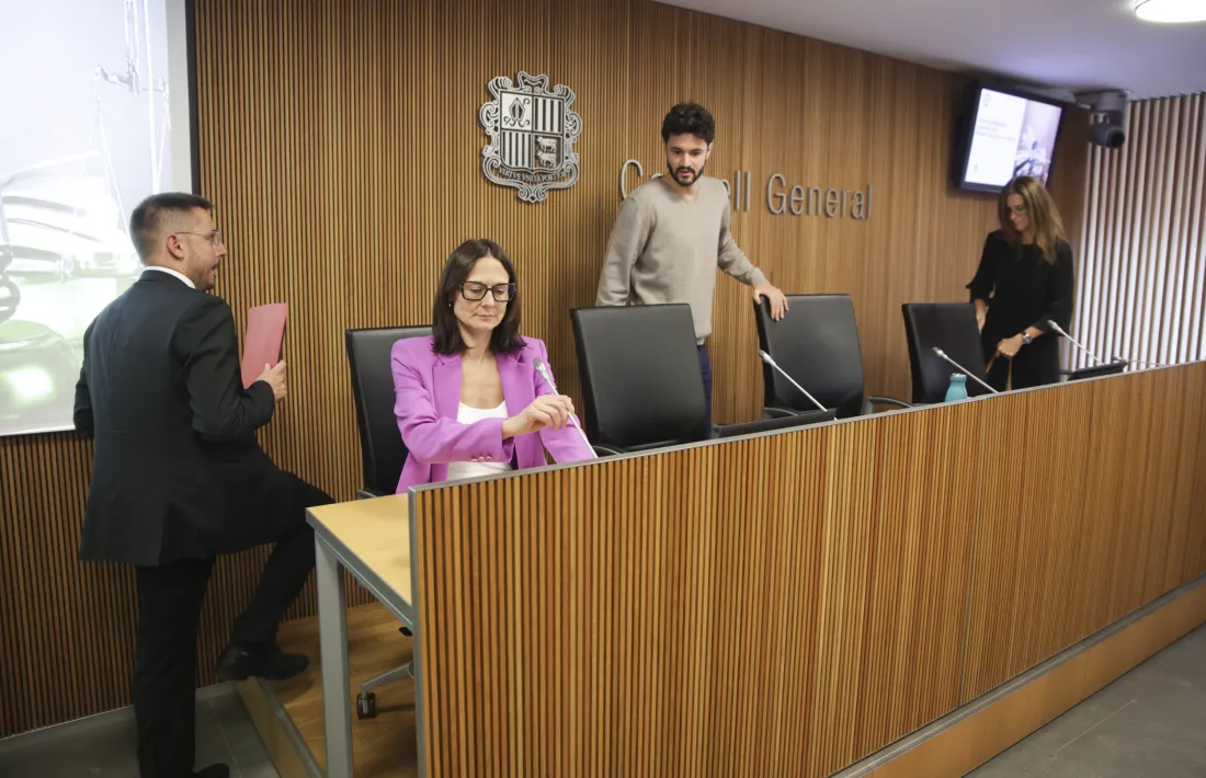 Molné ha comparegut davant la comissió legislativa de Justícia, Interior i Afers Institucionals acompanyada del secretari d’Estat, Joan León.