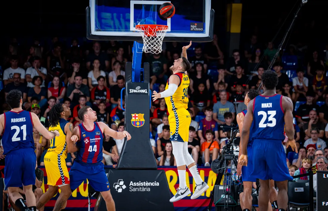 Marin Maric va ser el millor jugador del BC MoraBanc contra el Barça en anotar 19 punts i capturar 8 rebots amb 23 de valoració.