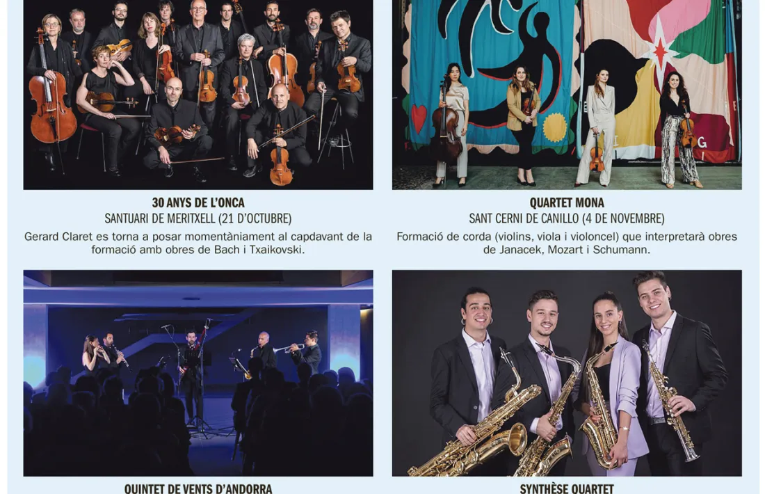 Programació de la 8a edició del cicle Cambra Romànica.