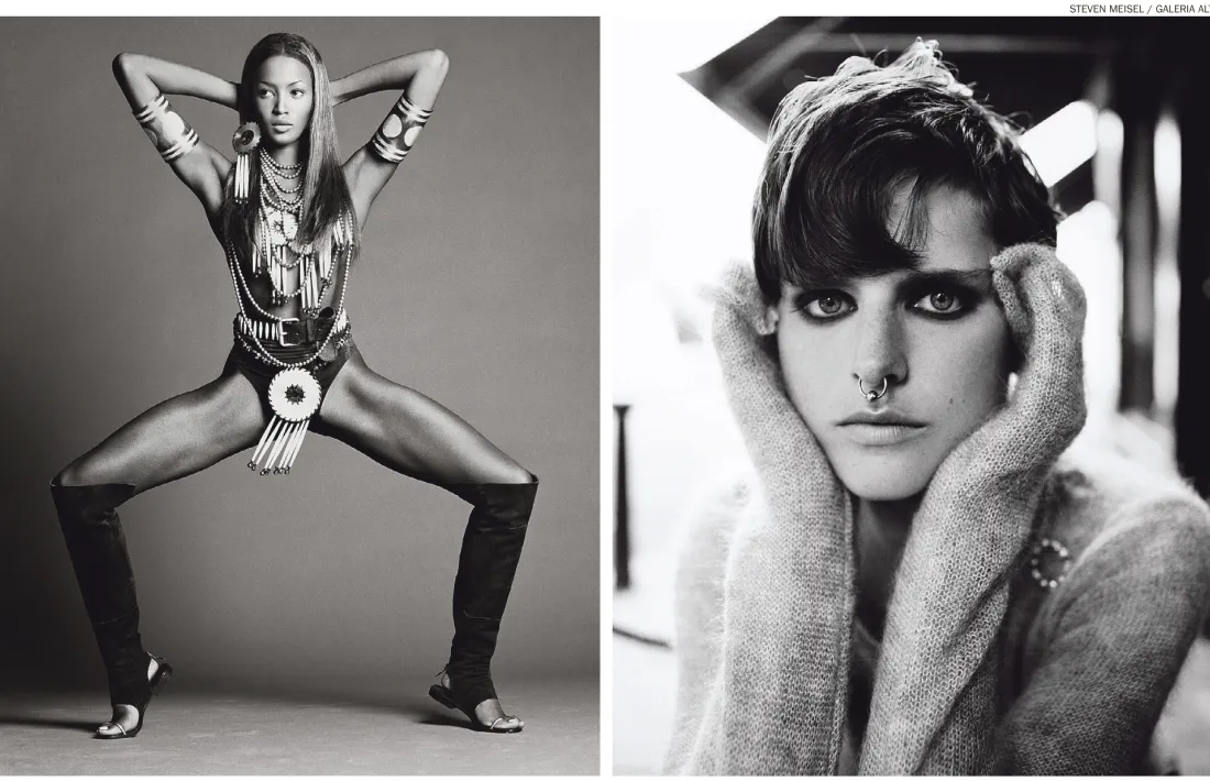 Naomi Campbell (París, 1991) i Stella Tennant (Londres, 1993), dos dels vint retrats de Steven Meisel (Nova York, 1954) que fins al 3 de febrer s’exposen a la galeria Alta d’Anyós.