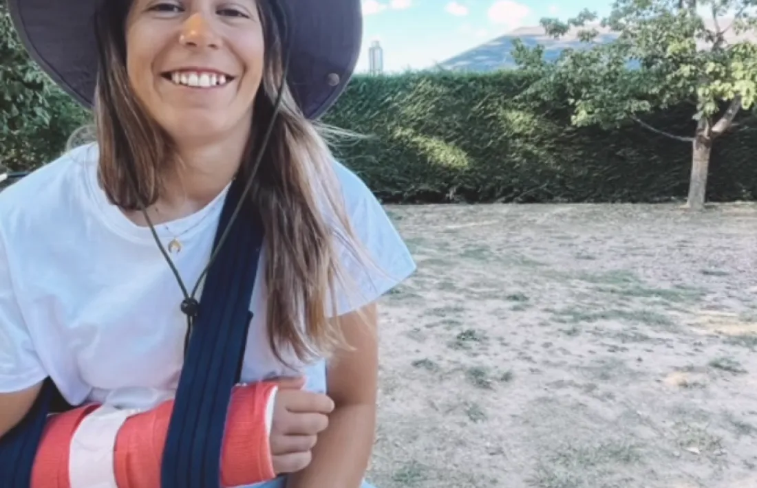 Maeva Estevez va caure en un entrenament a Corralco (Xile) i es va lesionar. 