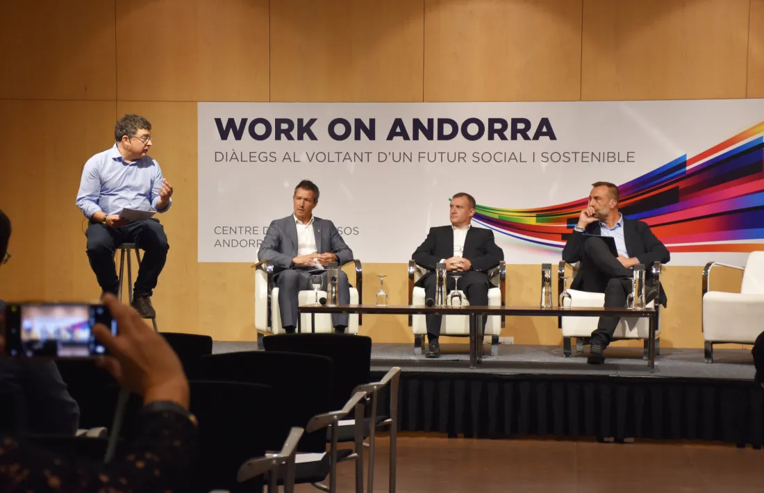 La primera de les taules del 'Work on Andorra" celebrat aquest matí.