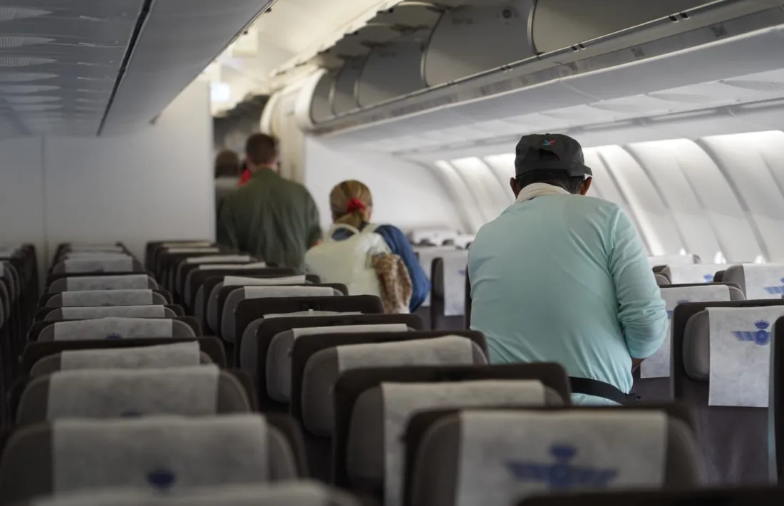 Interior del segon avió espanyol on viatja la ciutadana andorrana.