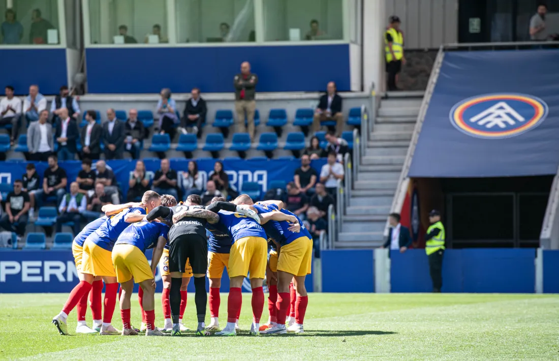 L’FC Andorra, en un partit a l’Estadi Nacional d’aquesta temporada.