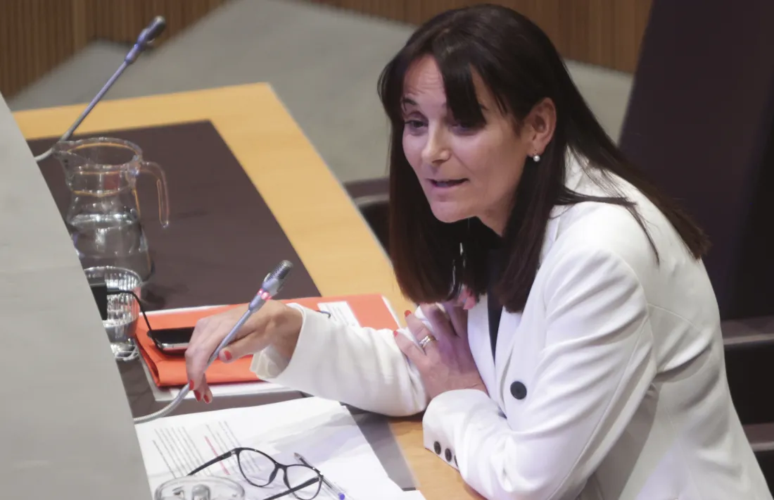 La ministra de Cultura, Joventut i esports, Mònica Bonell, avui al Consell General.