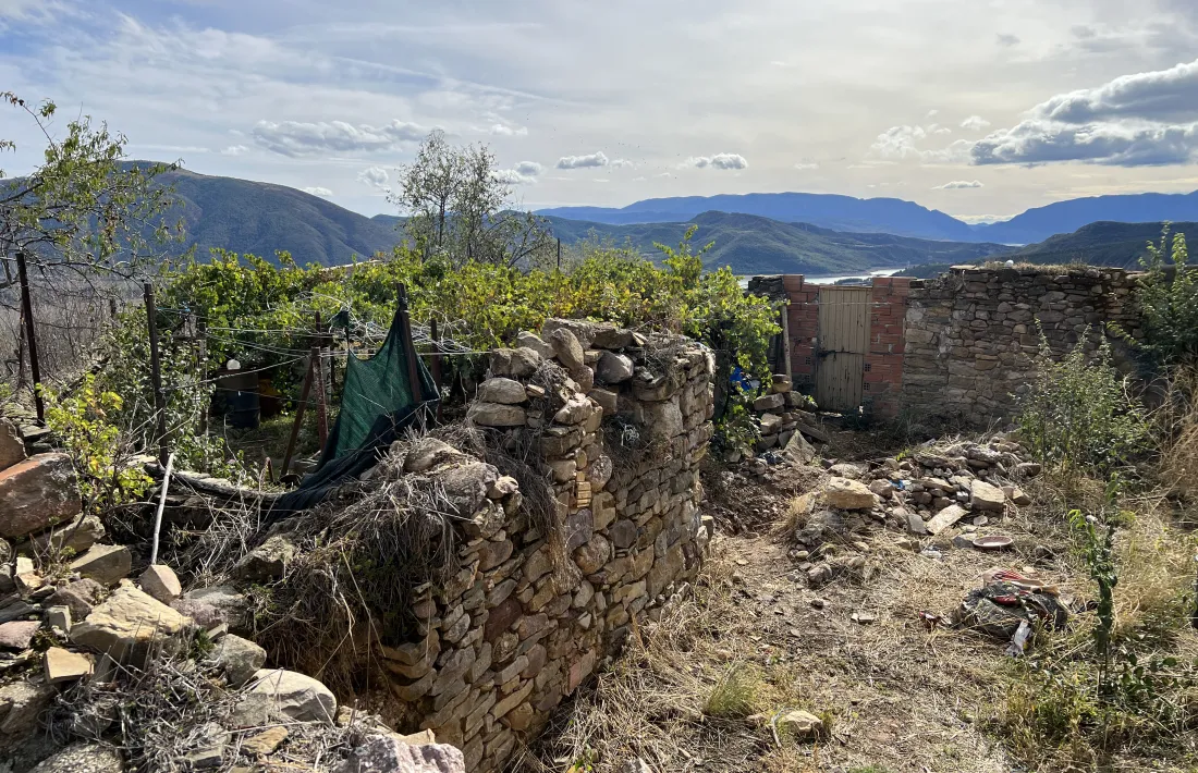 La zona d'horts on van trobar les restes. 