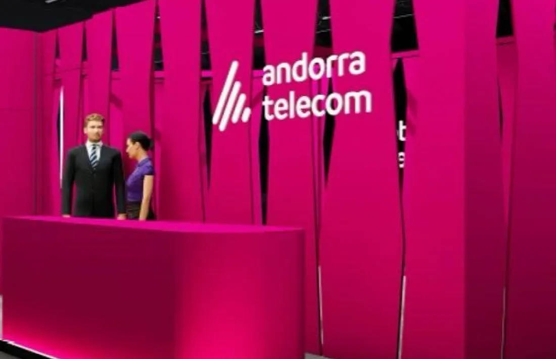 Una imatge de l'estand d'Andorra Telecom.