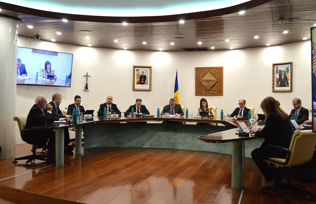 Un moment de la sessio de consell de Comú d'Encamp.