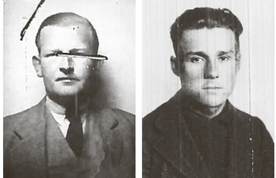 Rupert Henry Beaumont, vicecònsol britànic a Barcelona i agent de l’MI9 els anys decisius de la Guerra Mundial, i Josef Wegzryn, àlies ‘Carlos’, l’agent polonès que va participar directament en la creació de la xarxa de l’hotel Palanques.