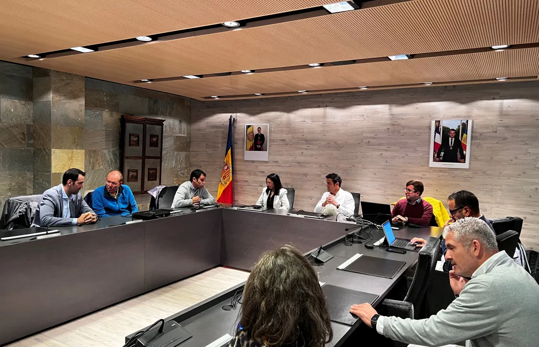 Un moment de la trobada de la Taula de dinamització d'Ordino.