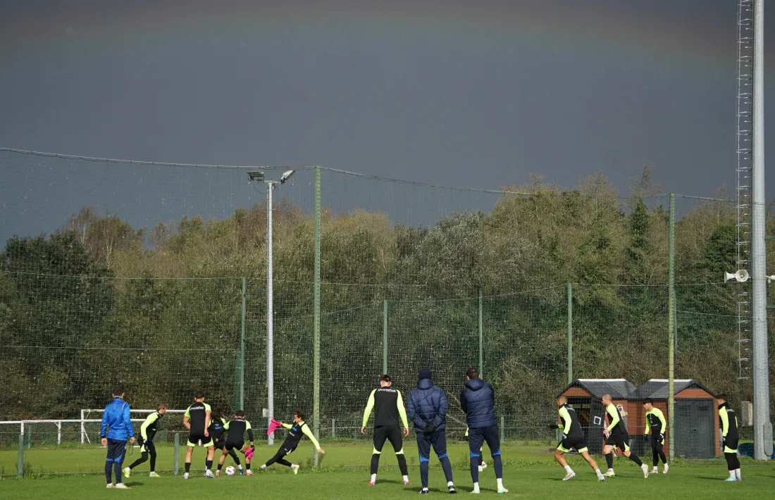 L'FC Andorra es va entrenar ahir a A Corunya.