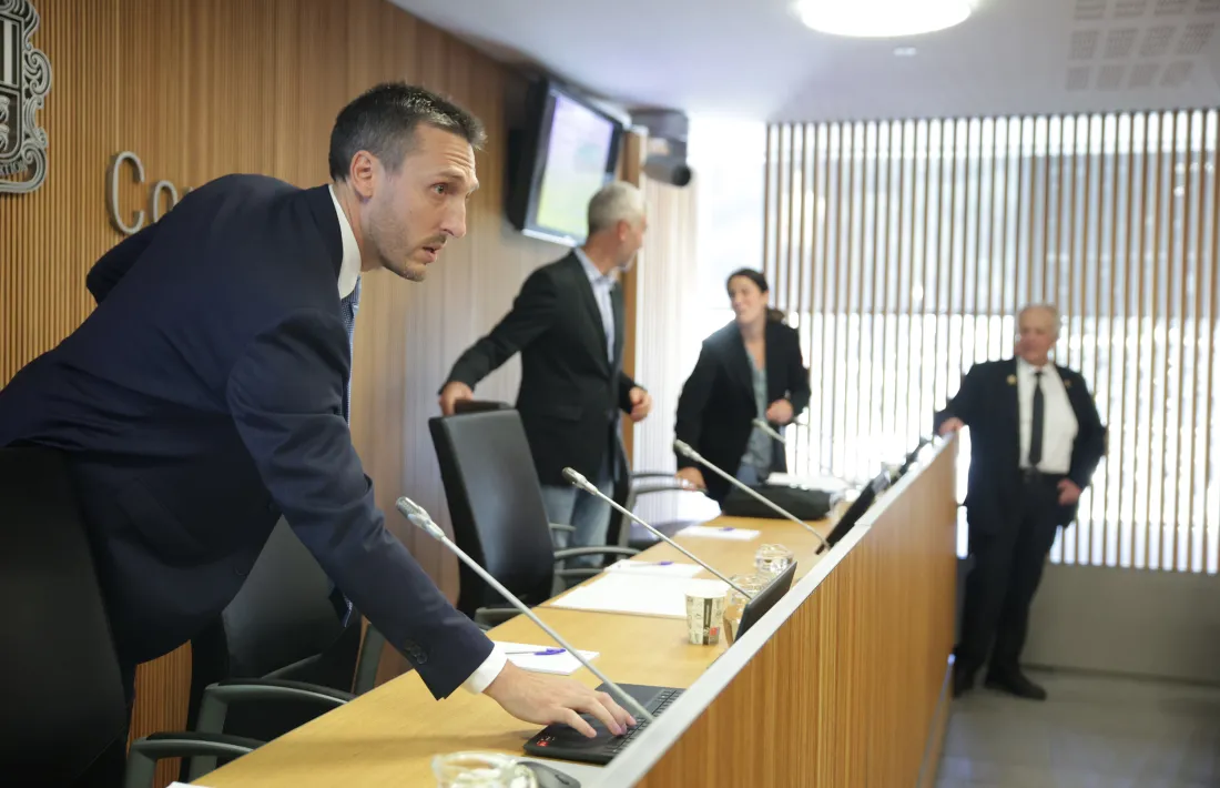 El director de l’AQUA, Isaac Galobardes, en la compareixença del 26 de setembre.
