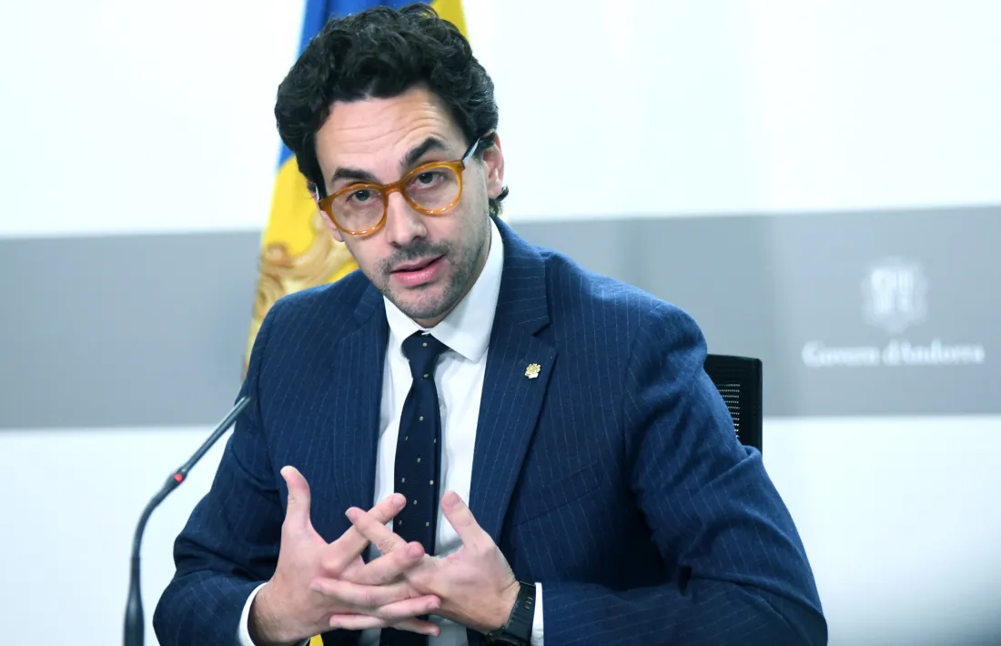 El ministre portaveu, Guillem Casal, durant la compareixença posterior al consell de ministres d’avui.