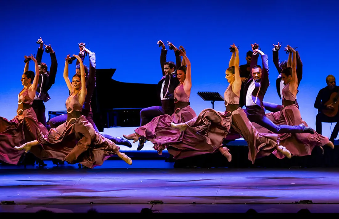 Un moment de l'espectacle, al Centre de Congressos, dissabte a la nit. 