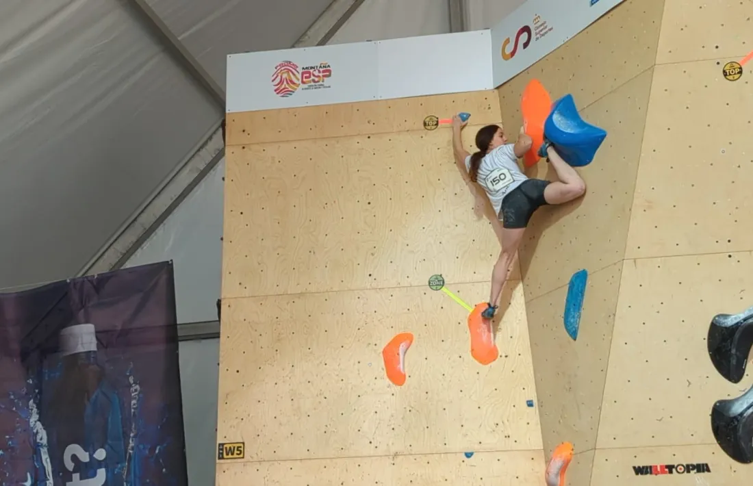 Laia Taulats, en acció a Càceres.