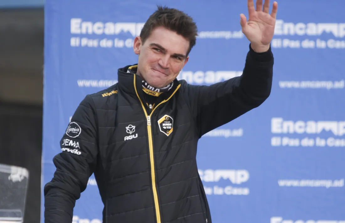 Sepp Kuss, vigent campió de La Vuelta a Espanya, va rebre ahir un tribut a Encamp.