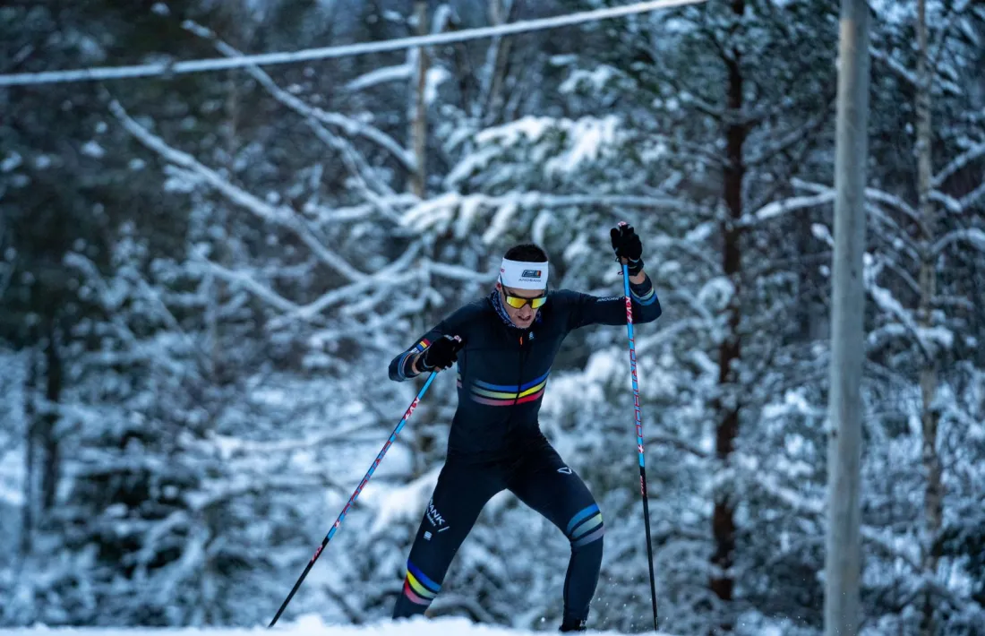 Irineu Esteve, a Trysil, amb l’Aker. 