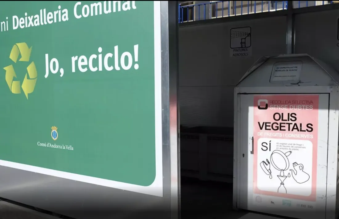Una minideixalleria comunal a Andorra la Vella.