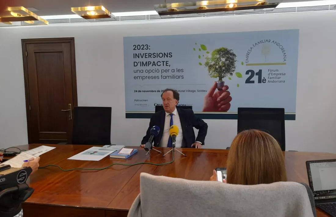 El director de l'EFA, Joan Tomàs, durant la roda de premsa d'aquest matí.