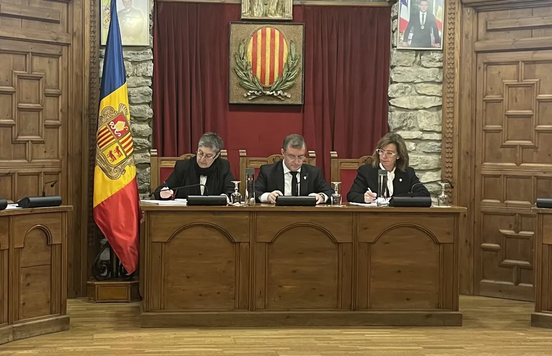 Un moment de la sessió ordinària del consell de comú de Sant Julià de Lòria.