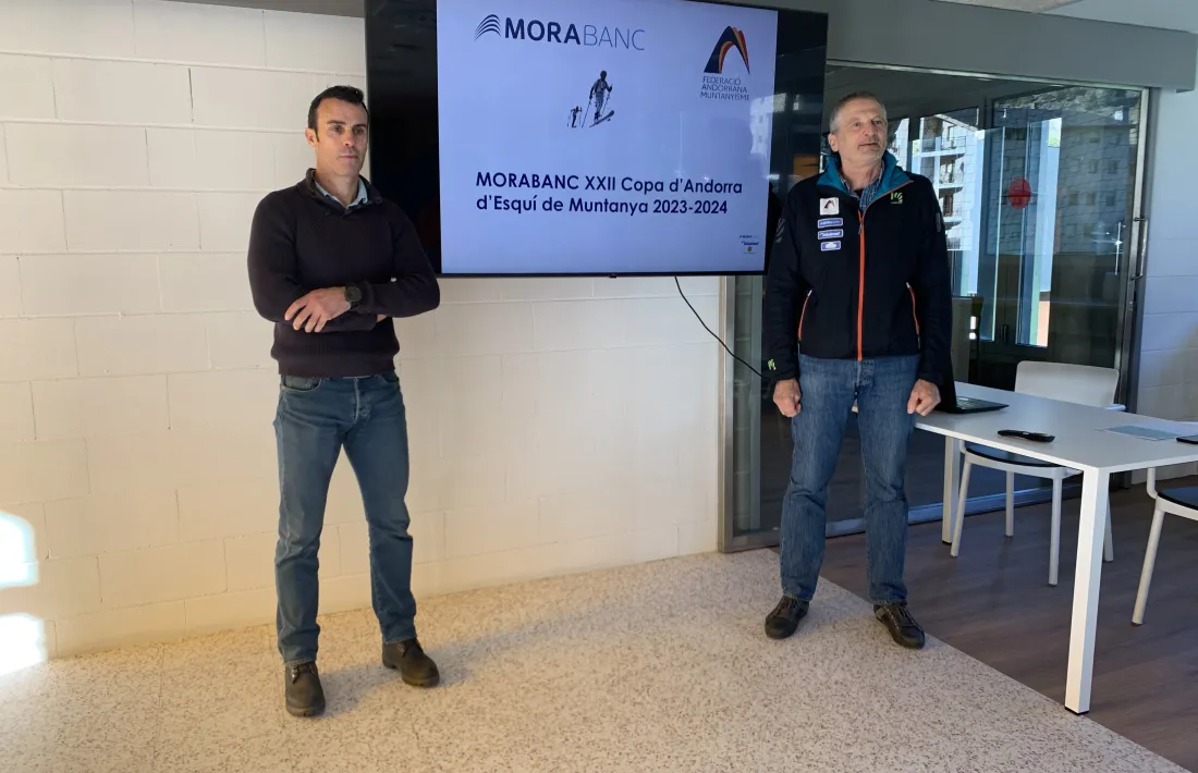 Ludovic Albós i Carlo Ferrari van presentar ahir al CTEO la MoraBanc Copa d’Andorra.