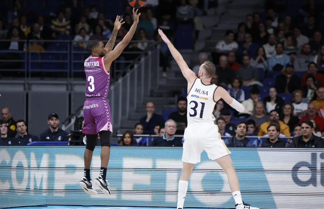 Jean Montero, l’escorta dominicà del BC MoraBanc, va fer una actuació excelsa contra el Reial Madrid, però l’equip va perdre.