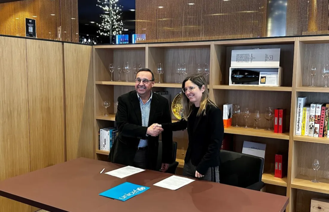 Àlex Ruiz i Marianela Mora han signat el conveni avui.