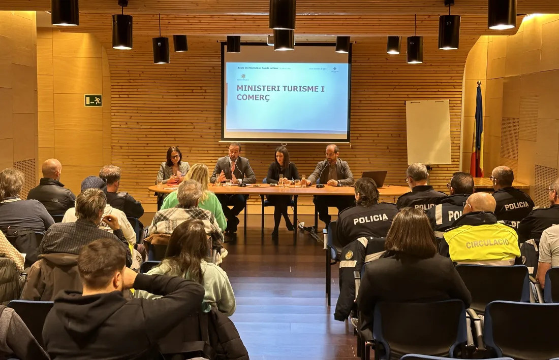 Un moment de la reunió de la Taula de l'Oci nocturn.